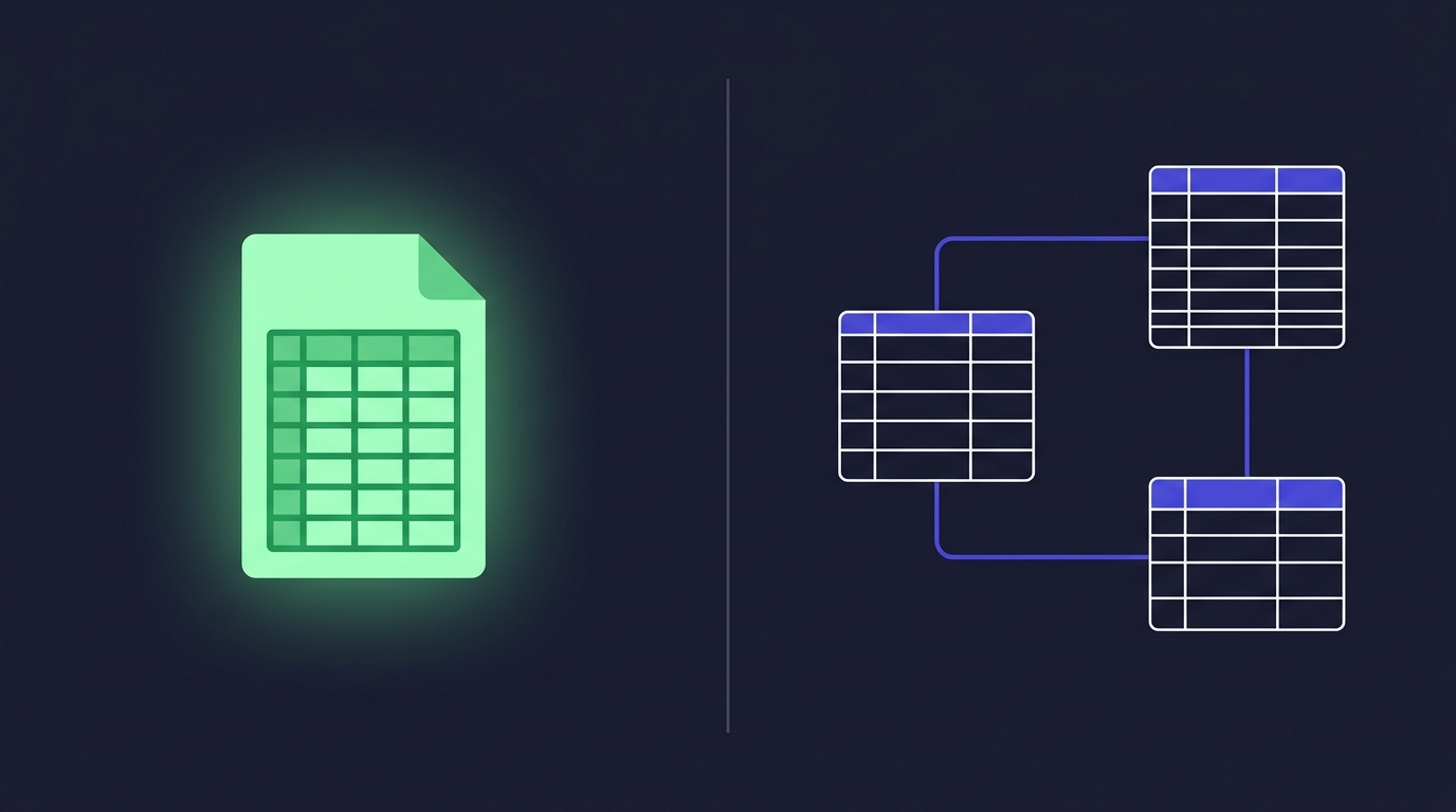 Excel flat sheet vs SQL relational tables — The Data Alchemist